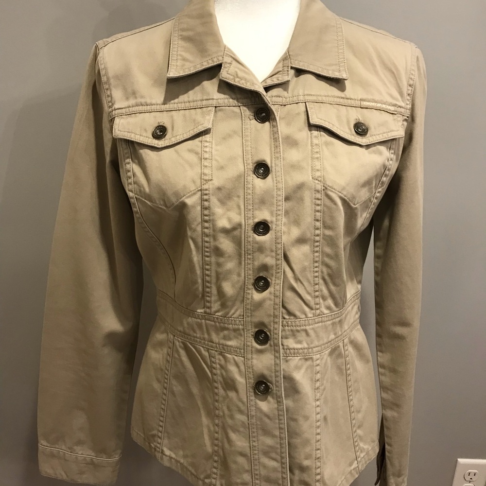 DKNY Jeans tan jacket, Size L
